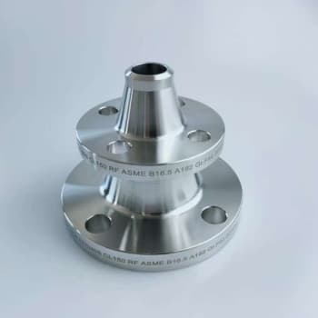 Dimensió de brida ASME B16.5 Classe 150 WN (coll de soldadura).
